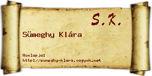 Sümeghy Klára névjegykártya